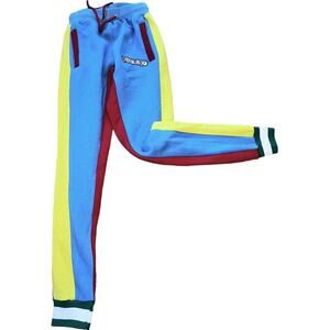NWOT $175 RARE Collie Phillips Colorblock Drawstrings Jogger Pants Blue Sz Small